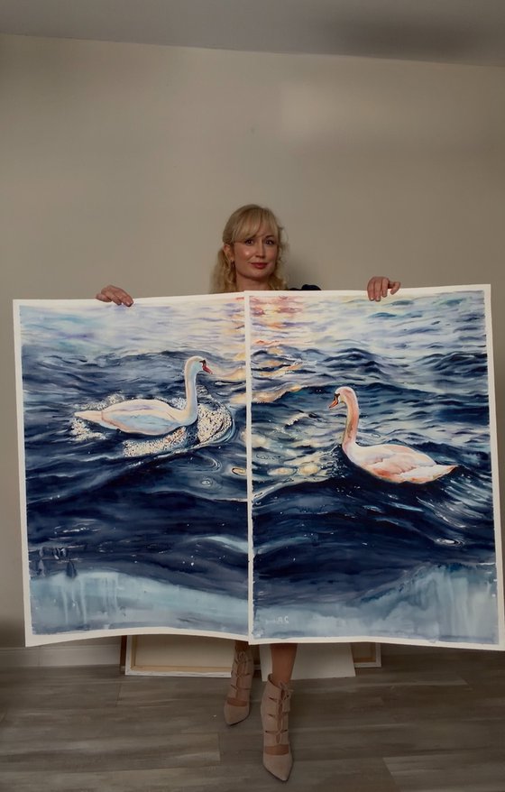 “A Winter Pas de Deux”, diptych