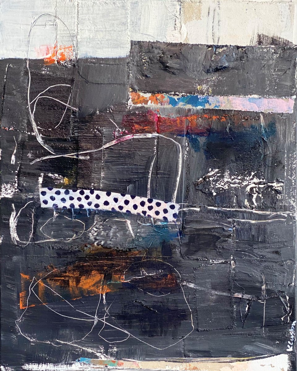 Paint it Black - Dark Raw Abstract Expressionism by Kat Crosby