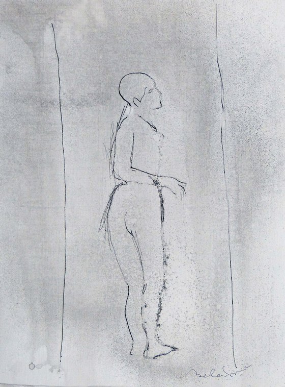 Standing Nude E2, 24x32 cm