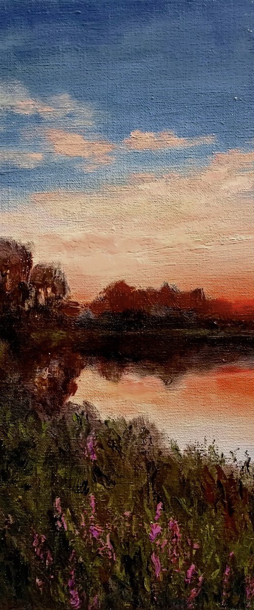 Evening by the lake by Oleh Rak