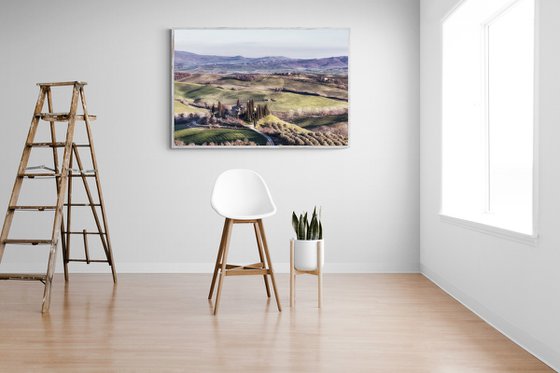 Tuscan hills in spring colors