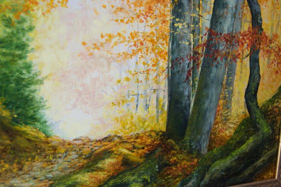 Landscape painting - Road to Autumn