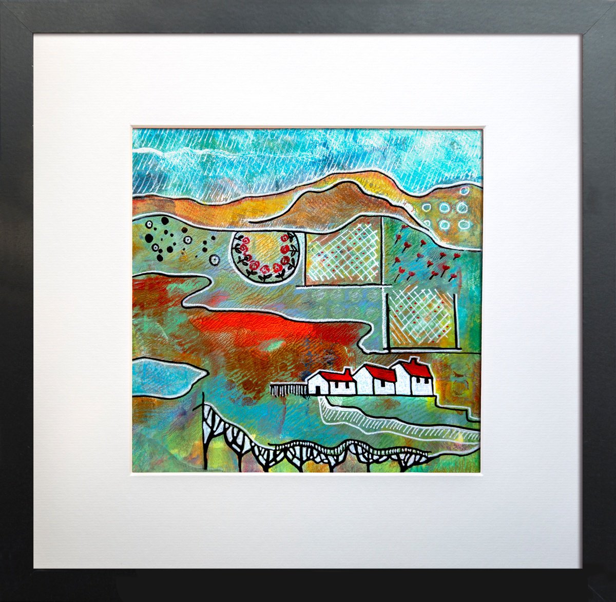 Colorful Landscape 4 By Ariadna De Raadt, 13 X 13, Artwork For Sale On Artfinder