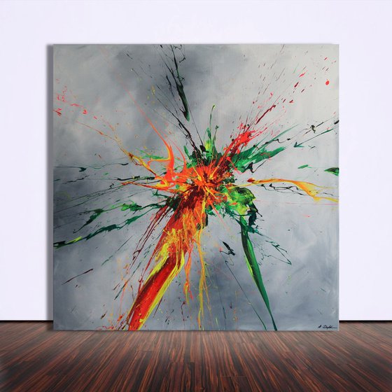 Luminous Bursts I (Spirits Of Skies 100066) (100 x 100 cm) XXL (40 x 40 inches)