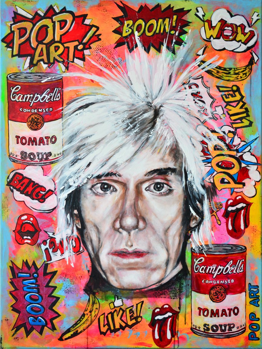 Andy Warhol - Pop art portrait by Misty Lady - M. Nierobisz