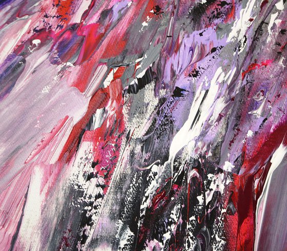 Anthracite And Pink Abstraction L 1