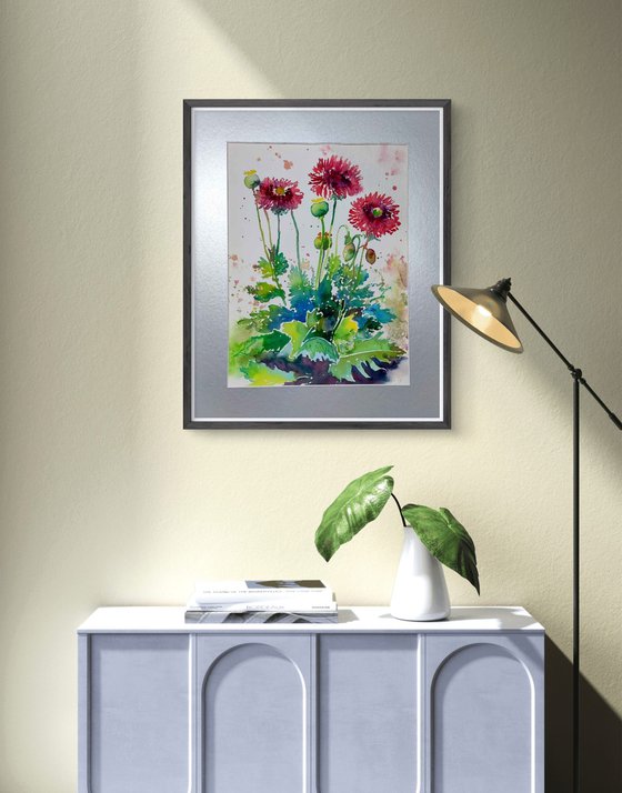 Wild Poppies Watercolor