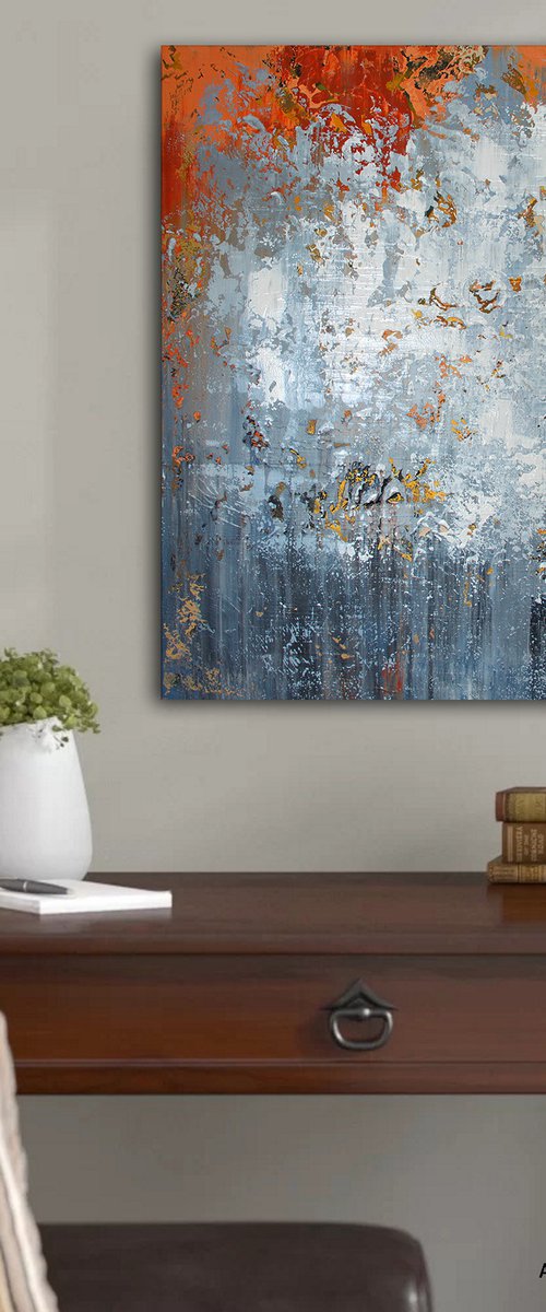 100x100cm. / Abstract painting / Abstract 127 by Alex Senchenko