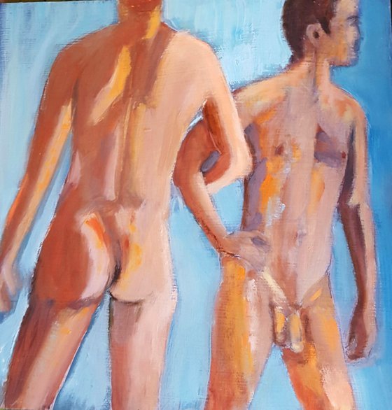 the clasp (nude male figures)
