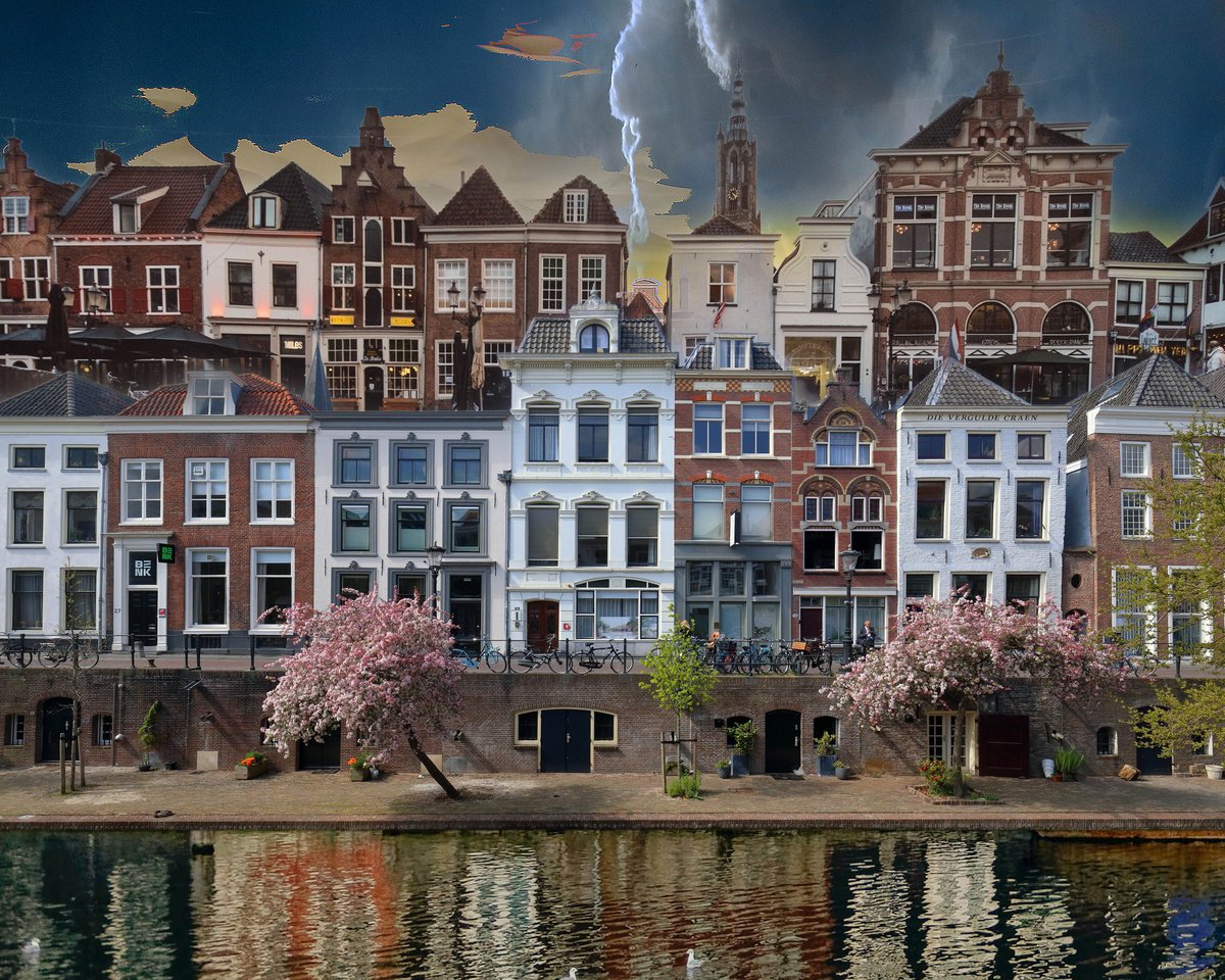 Surrealistic Cityscapes Photograph By Geert Lemmers Fpa, 31 X 39, Old Dutch 5, Original Artwork