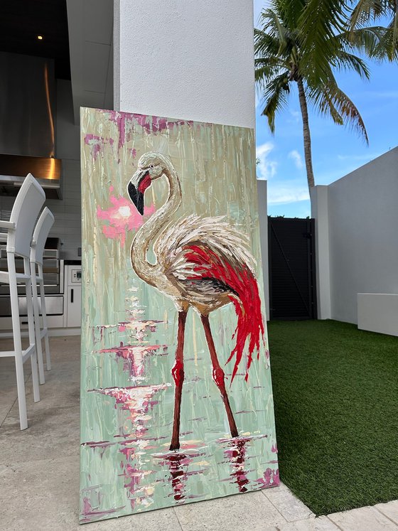 Green Flamingo