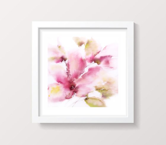 Pink flower painting "Sakura blossom"