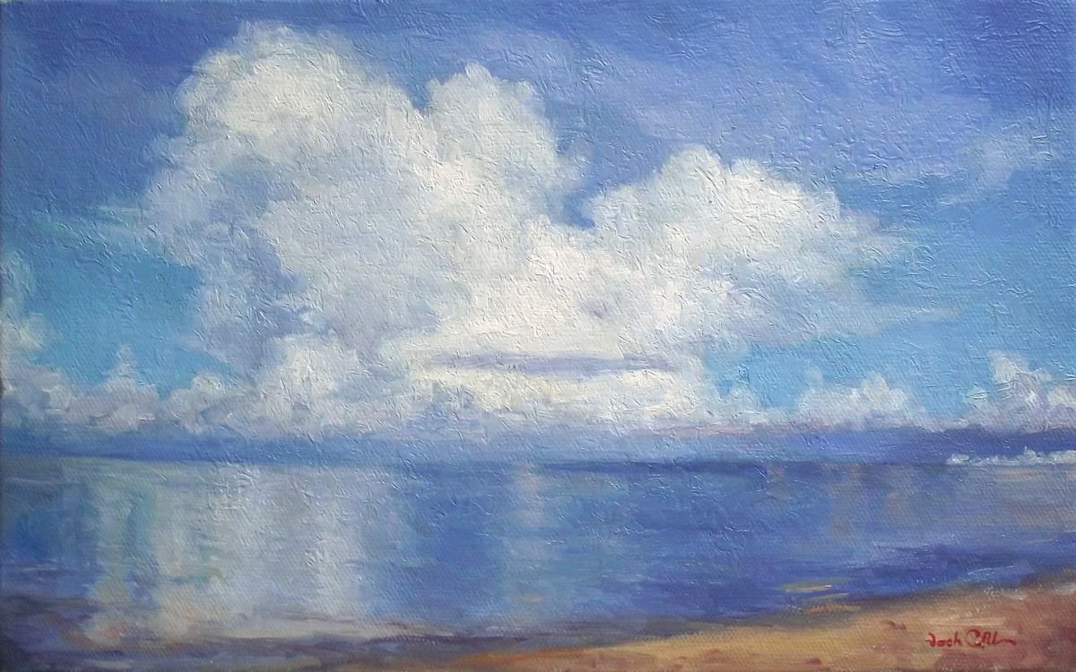 Sea and white clouds by Vachagan Manukyan