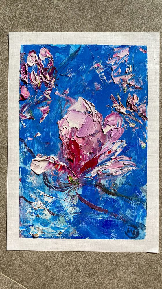 Magnolia Blossom Oil Painting