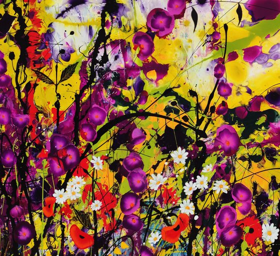 Violet Honeyday; Abstract Floral Landscape