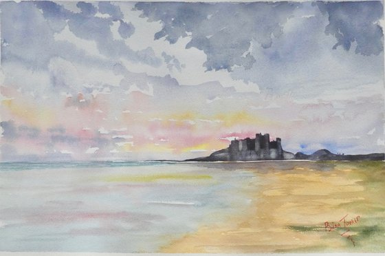 Dawn at Bamburgh Castle