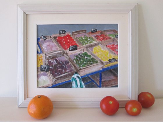 Fruits and vegetables in a Market stall