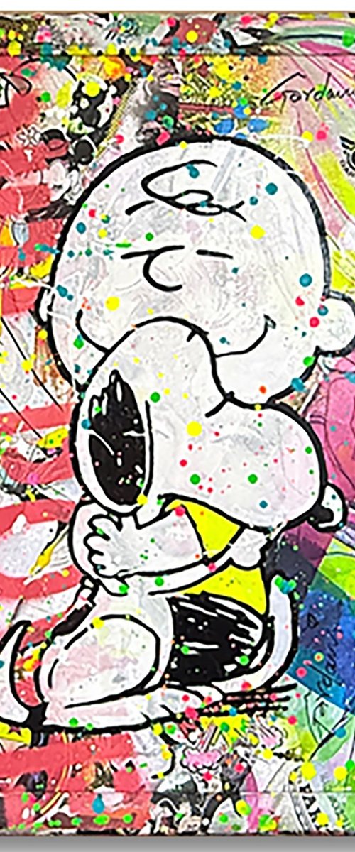 Snoopy True Friends - Original Painting by Gardani Art
