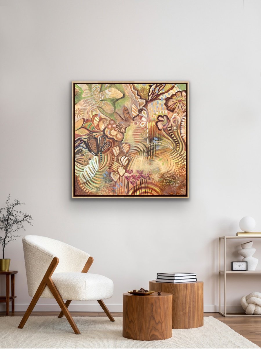 The Warmth Of Wild Bloom By Swapna Namboodiri, 36 X 36, Artwork For Sale On Artfinder