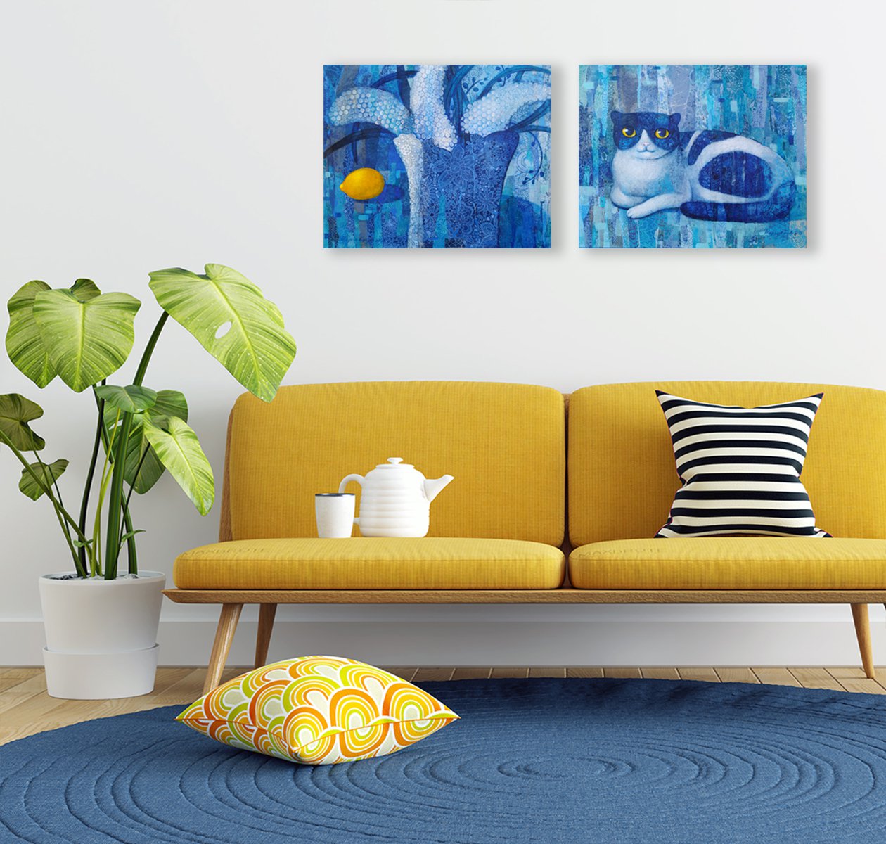 Animal Painting By Margot Raven, 39 X 16", Drops Of Light In The Twilight, Original Artwork