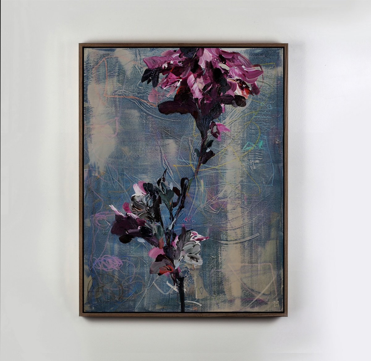 Abstract Acrylic Painting By Novi Lim, 32 X 42", As Seen From Darjeeling, Original Artwork