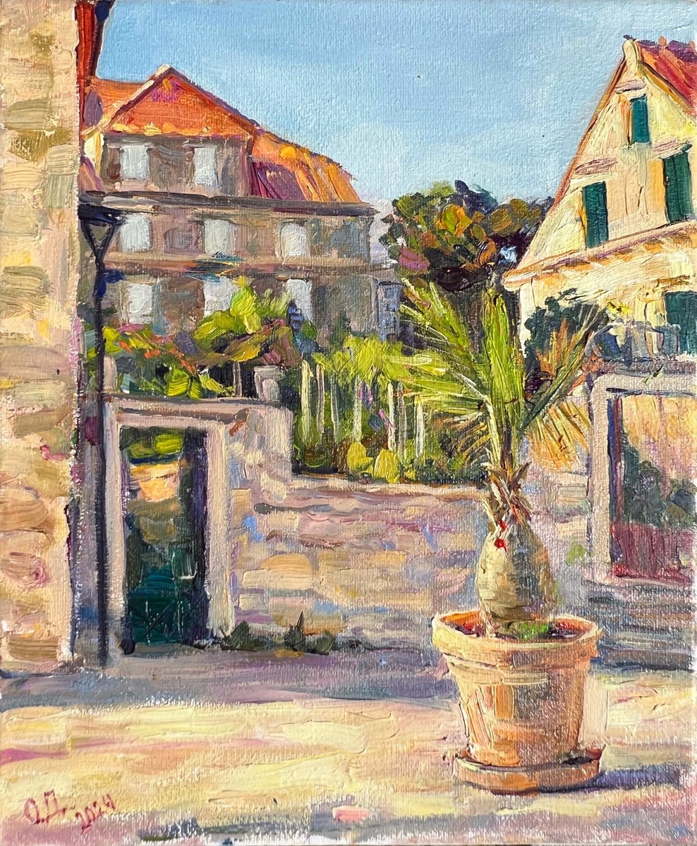 Impressionistic Cityscapes Oil Painting By Olha Dashkevych, 10 X 12", Captain