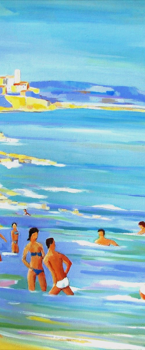 Bathers on the French Riviera by Jean-Noël Le Junter