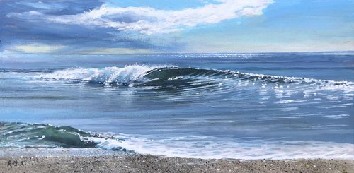 Seascape 51 - Summer Blue, Cornwall. by Russell Aisthorpe