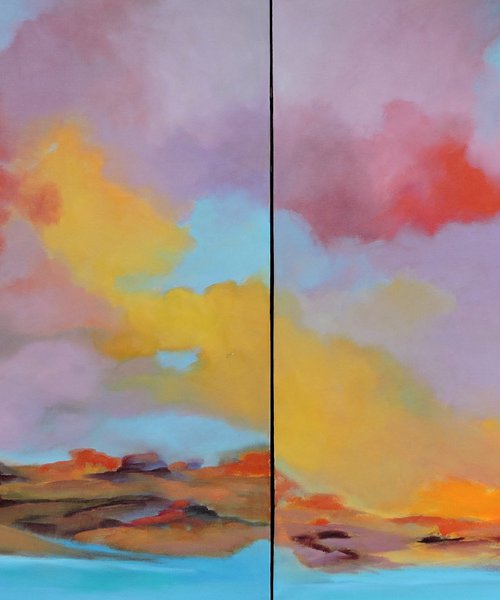 Evening Breeze, 30" x 60" x 1.5" by Veta  Barker
