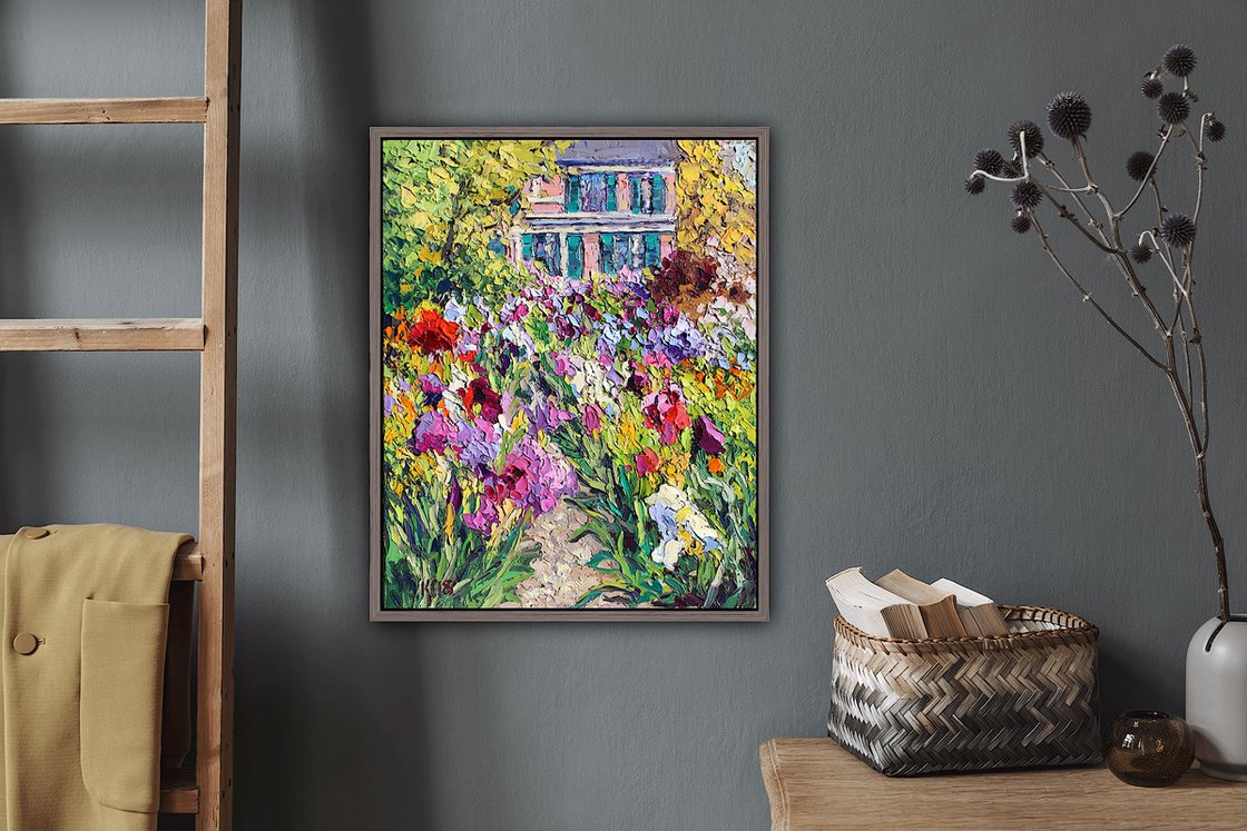 Monet's Flower Garden Oil painting: Kristen Olson Stone | Artfinder