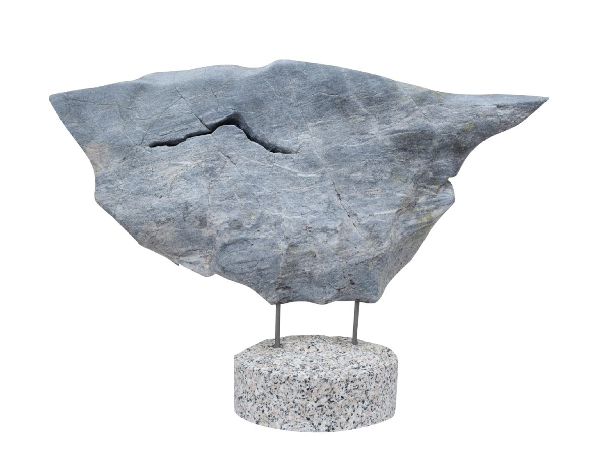 Expressive Animal Stone Sculpture By Ognyan Chitakov, 15 X 11", "Sunfish", Original Artwork