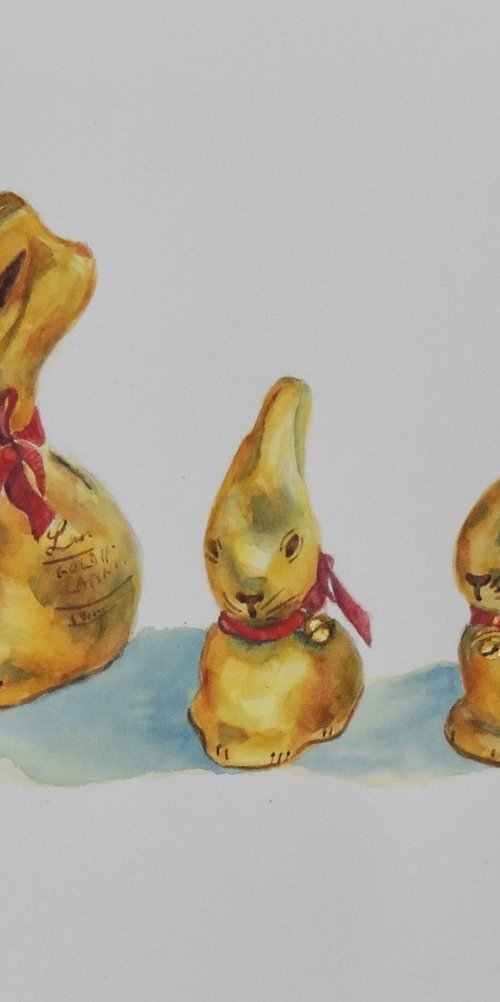 Lindt Easter Bunnies - Mom and kids by Krystyna Szczepanowski