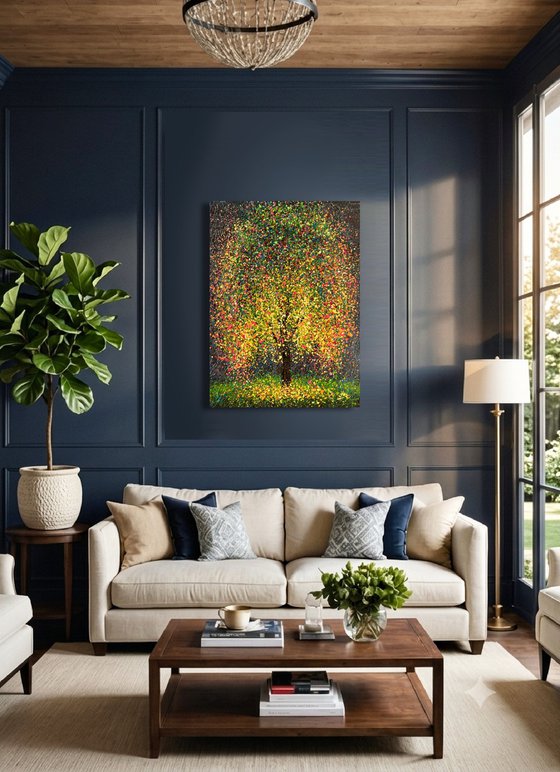 Golden Mosaic - Ready to Hang