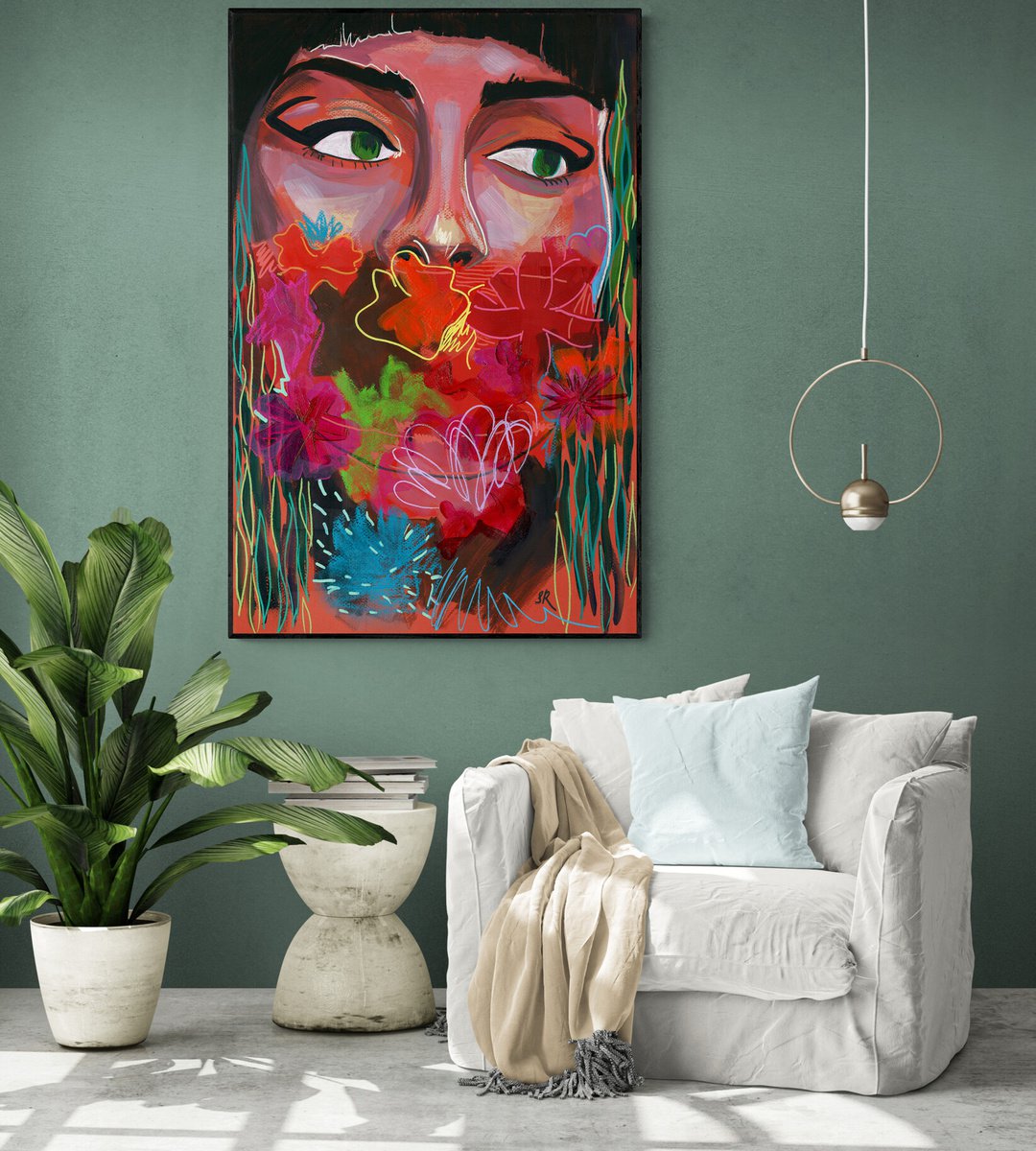 CAN NOT TOUCH THIS - Large Abstract Giclee print on Canvas - Limited Edition of 25 Artwork by Sasha Robinson