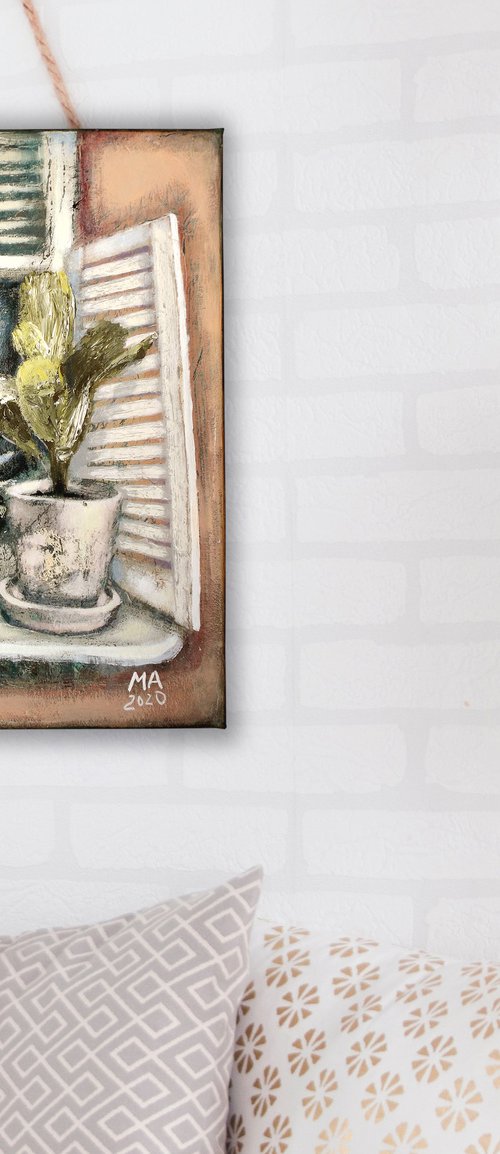 Plants on the windowsill by Margarita Alexandrova