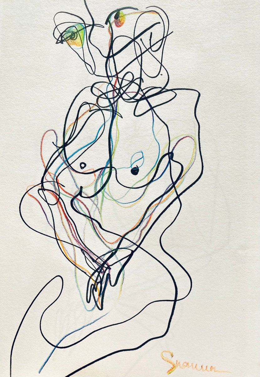 Expressive Pencil Drawing , Figure Number 504 By Mari Skakun, 12 X 17, Artwork For Sale On Artfinder