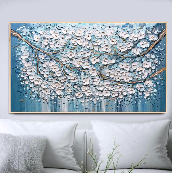 Blue Sakura Branches