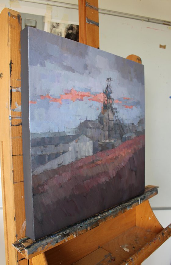 Coral Clouds Over Geevor