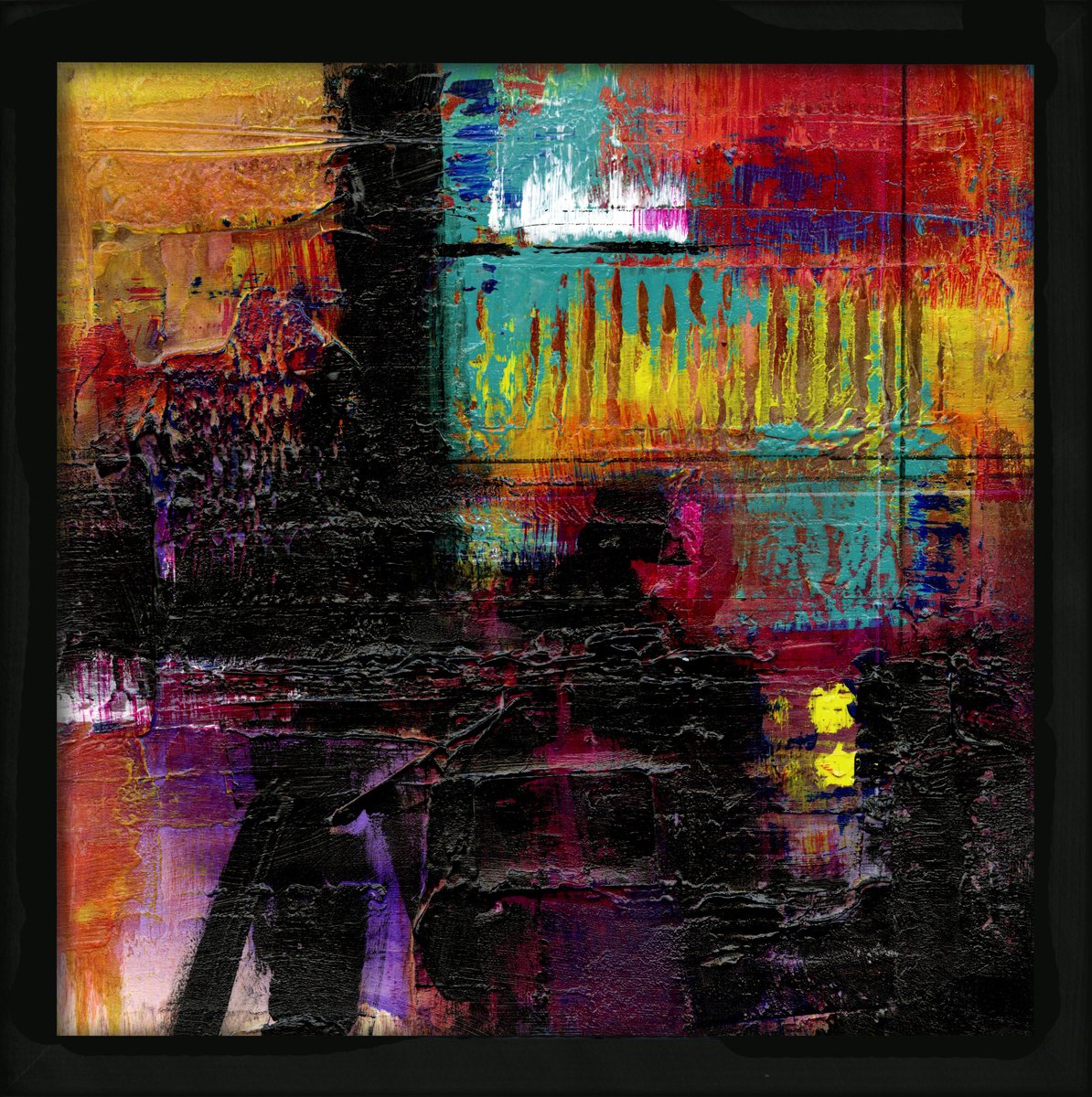 Abstract Painting By Kathy Morton Stanion, 13 X 13", Simply Divine 1, Original Artwork