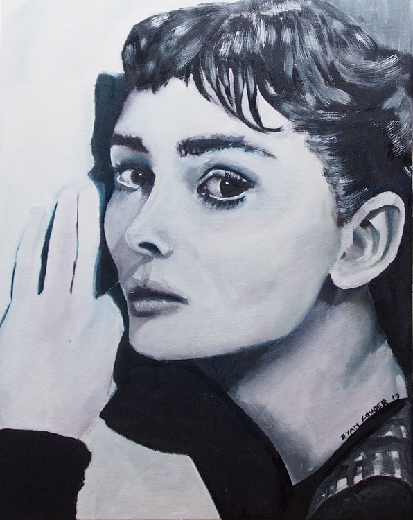 Oil Painting Audrey Hepburn By Ryan Louder Artfinder