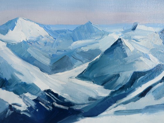 Winter Mountains Winter Painting Art Fine Art Landscape