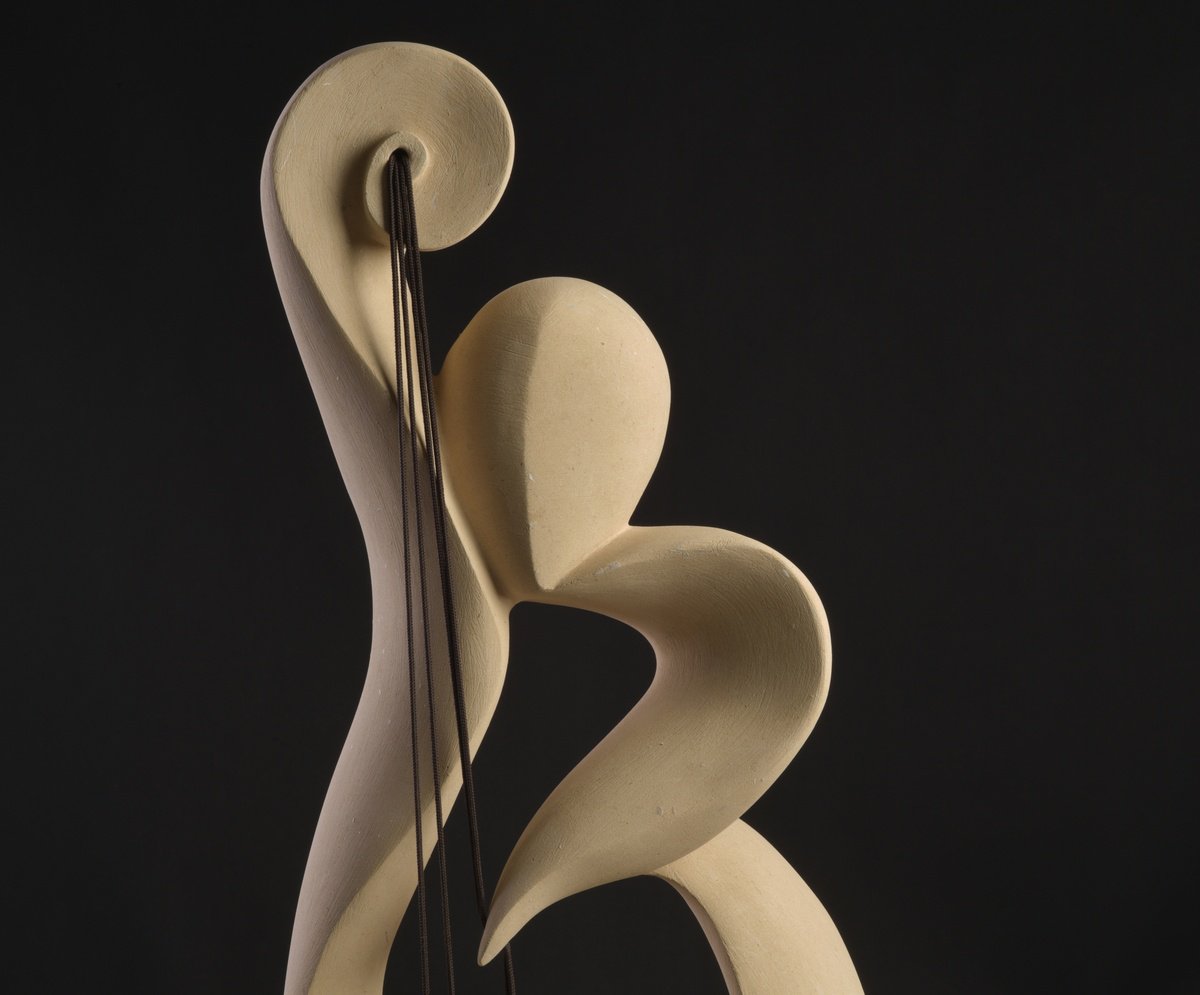 Portrait Stone Sculpture By Andrea Serra, 15 X 33, Il Suonatore Di Cuori, Original Artwork