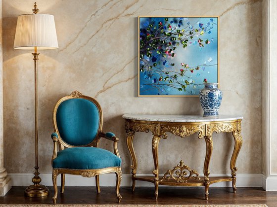 Pink Buds in Blue Air