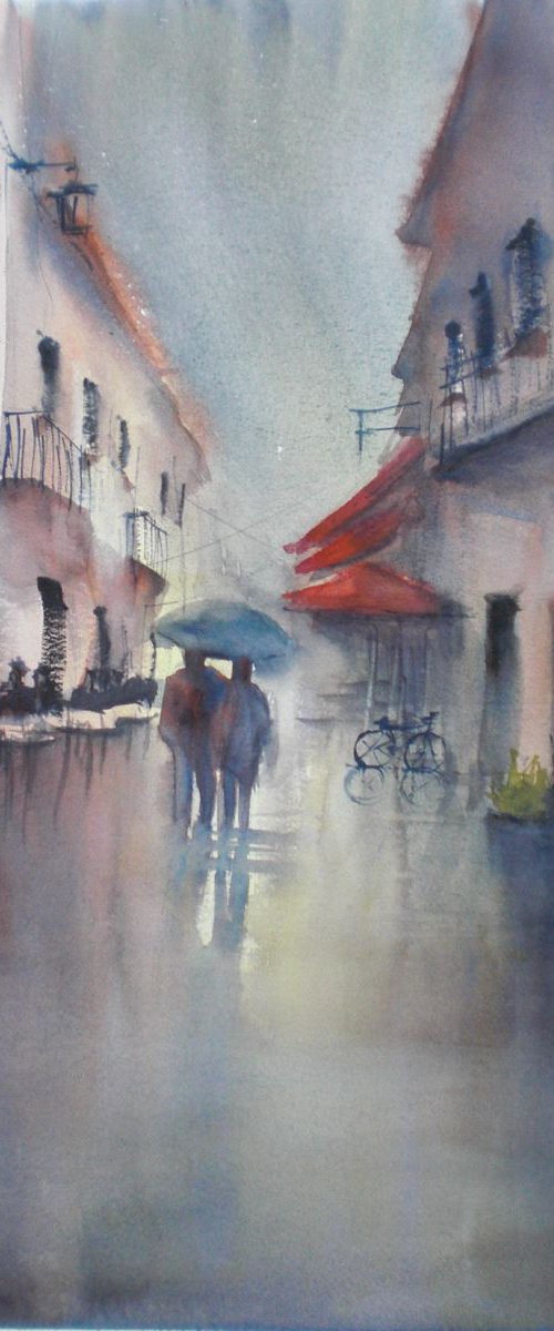 walking in a rainy day 4 by Giorgio Gosti