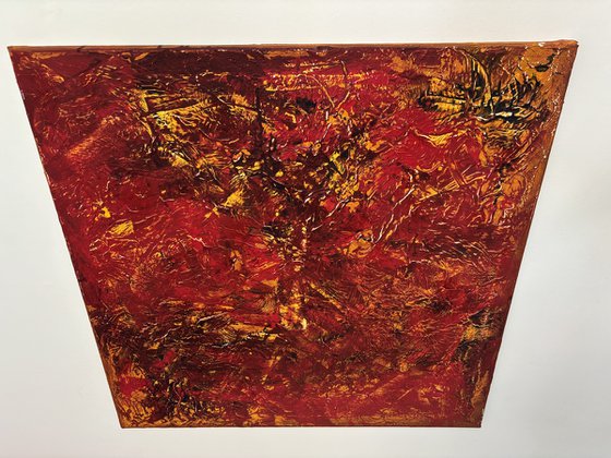 „Ember Veil“ 80x80x2 cm