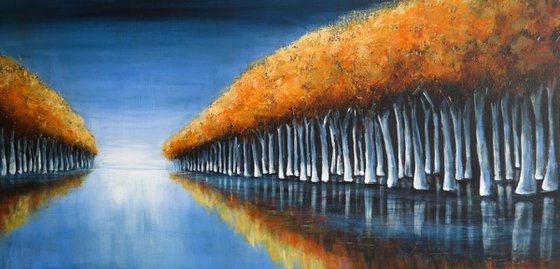 Autumn's Reflexion III - Water and Trees  Series