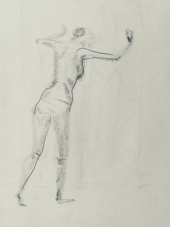 Nude figure. I'm initiating my infiltration. Original nude drawing.