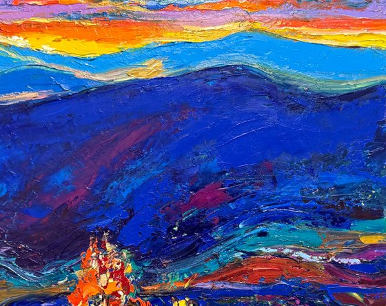 Magic of the evening mountains