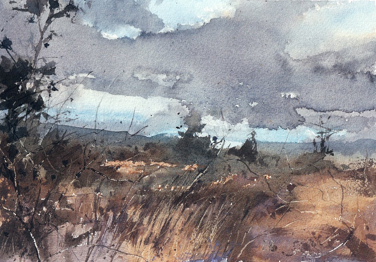 Impressionistic Landscape Watercolour By Yurii Prysiazhnyi, 12 X 8", Irish Landscape, Original Artwork