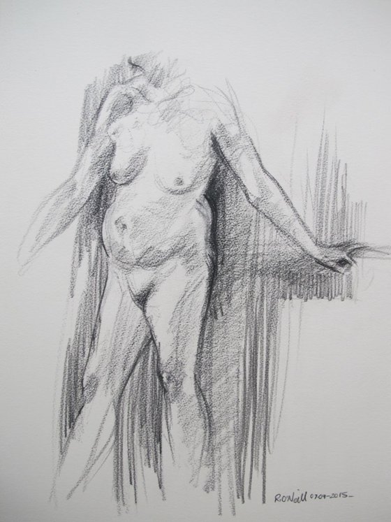 standing female nude